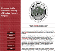Tablet Screenshot of fairfaxhistoricalsociety.org
